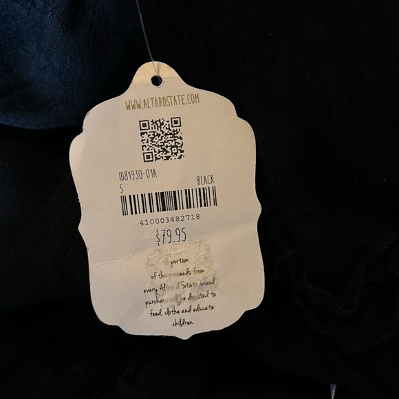 New, never worn , but took tag off. Altar’d State Black Babydoll Ruffle Dress - Picture 11 of 11